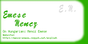 emese mencz business card